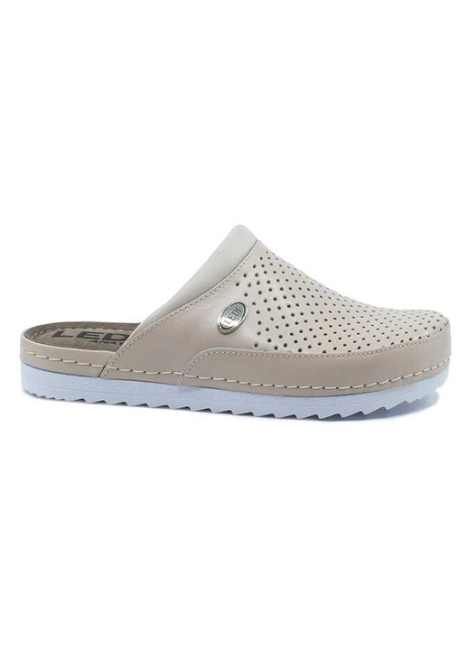 Saboti medicali Ledi din piele naturala pentru dama cu talpa ortopedica dotata cu brant anatomic cu gel T4