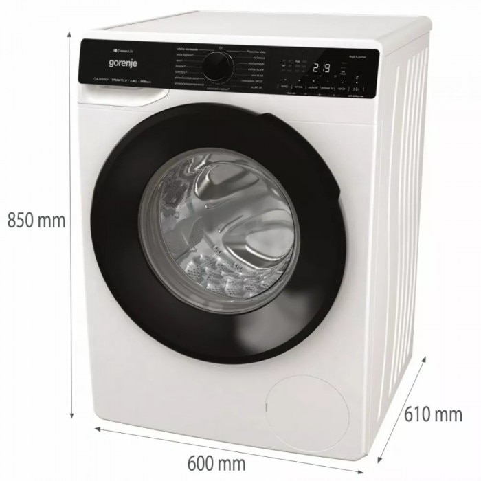 Prala Gorenje WPNA94A3RWIFI, 7 kg, 1400 RPM, alb, 60x85x61 cm