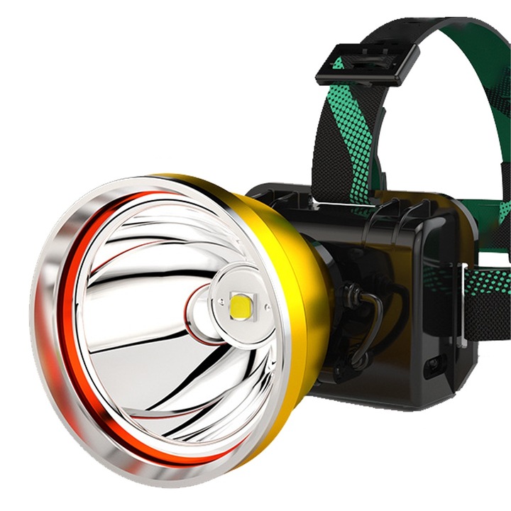 LED челник, QttvbTna, акумулаторен, 10,7 х 8 см, многоцветен