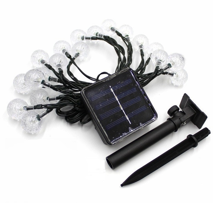 Set Lampi Solare Decorative, 100 LED, 39ft, 8 Moduri Iluminare, Multicolor, Rezistente la Apa, pentru Gradina, Patio, Nunta, Sarbatori
