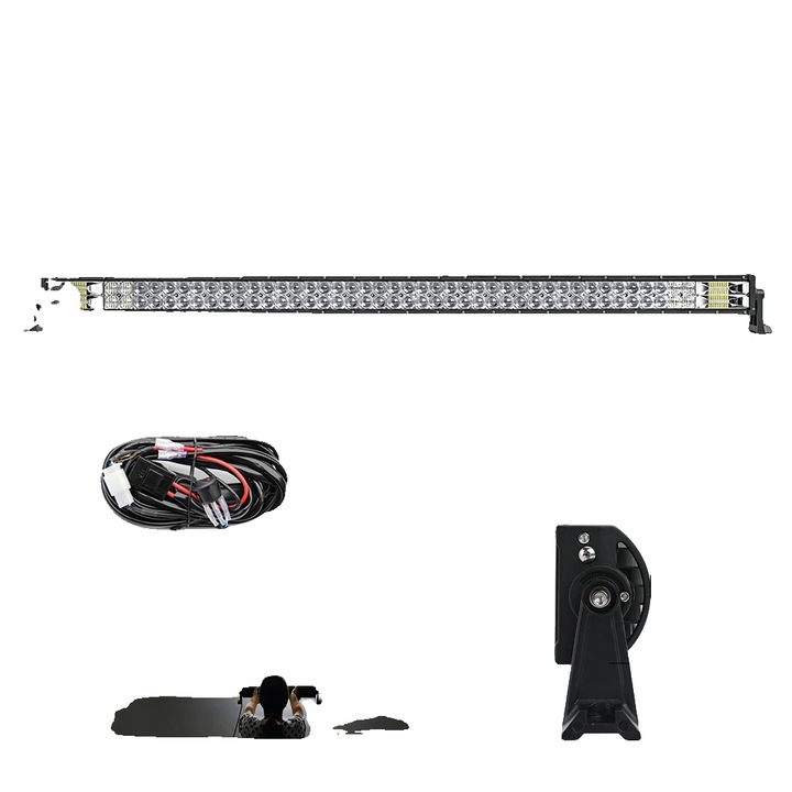 Bara LED, 52", 110000LM, 1020W, alb, negru