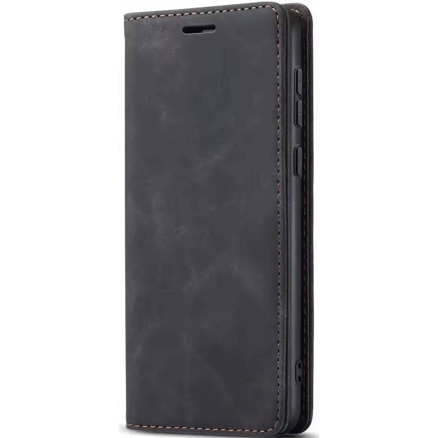 Husa tip carte pentru Samsung Galaxy A55 Retro Business cu inchidere magnetica negru