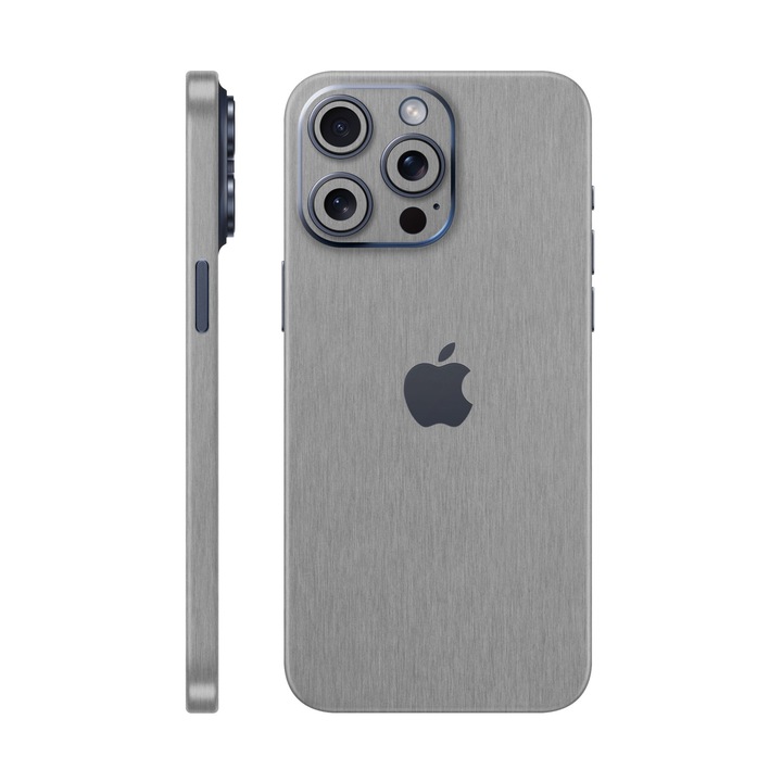 Защитно фолио за iPhone 15 Pro Max, Elegans Collection, Skin Back с обединени страни, Metallic Graphite