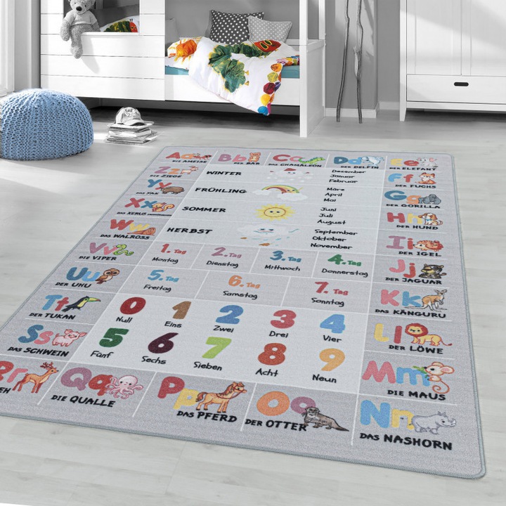 Килим Ayyildiz Teppiche, Модел Play Grey V4 80x120 см