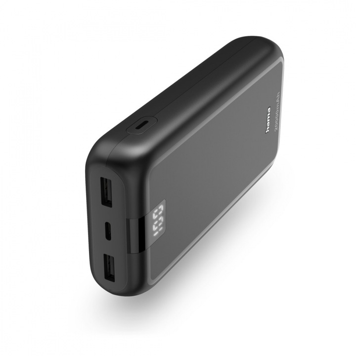 HAMA külső akkumulátor Tápegység "Performance 20", 20000 mAh, 3 kimenet: USB-C, 2x USB-A