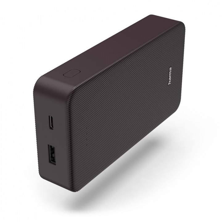 HAMA külső akkumulátor "Color 20", 20000 mAh, 2 kimenet: USB-C, USB-A, sötétlila