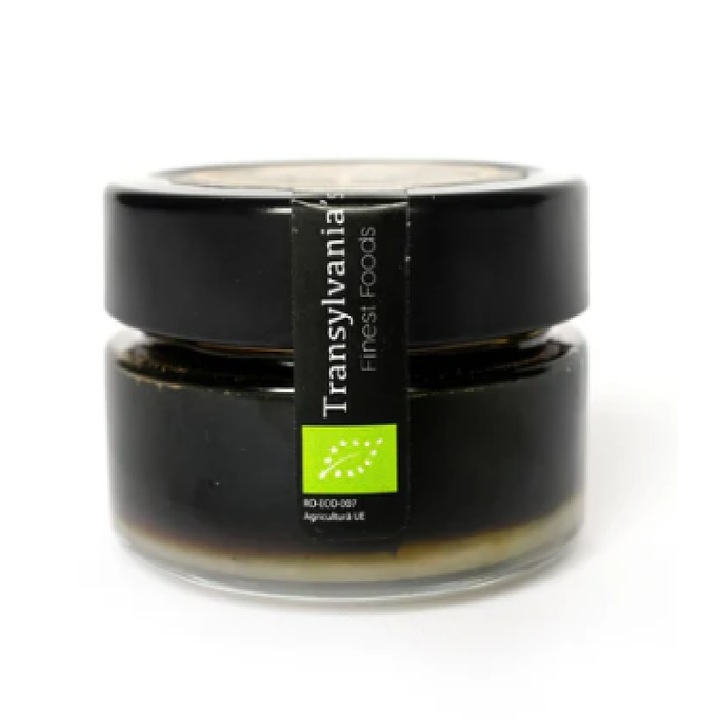 Miere cu usturoi negru BIO, 130g, Transylvania's Finest Foods