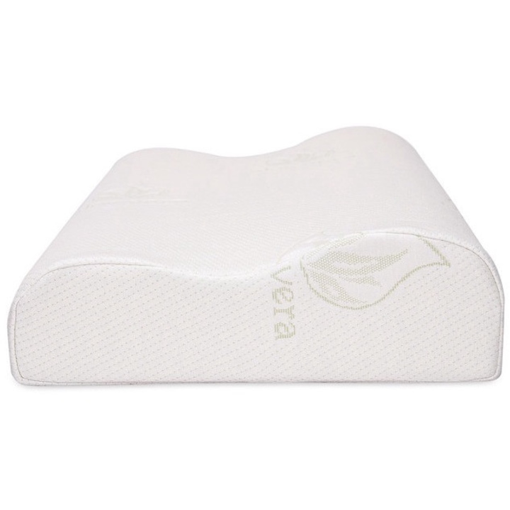 Nyakpárna, Censung, Hab, Ortopéd, 60 x 36 x 12/8 cm, Fehér