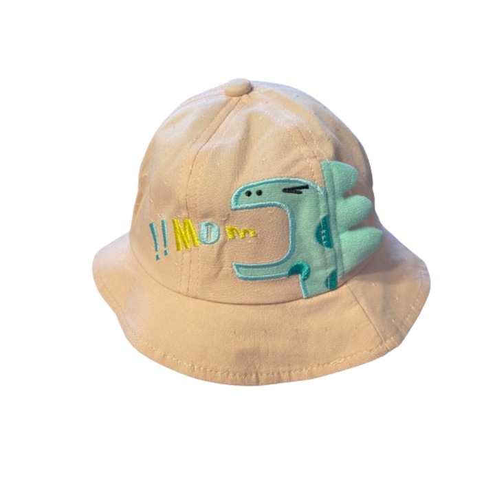 Dino Wow gyerek sapka, pamut, Krém, 2-5 év