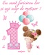 Set 2 tricouri si 1 body personalizate Aniversare 1 an, Taiere Mot, Turta, Fetita cu baloane, My Way, CRLA5, Roz, 100% bumbac, S