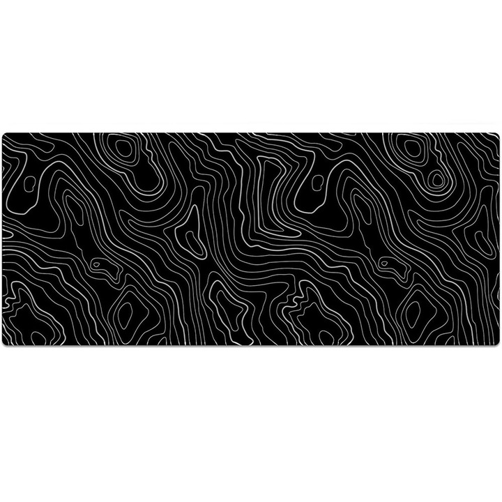 Подложка за мишка BOMSTOM, игри и офис, неплъзгаща се основа, черна, 90x40x0,3 см