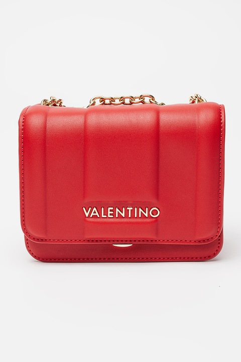 Valentino Bags, Brass keresztpántos műbőr táska, Sötétpiros