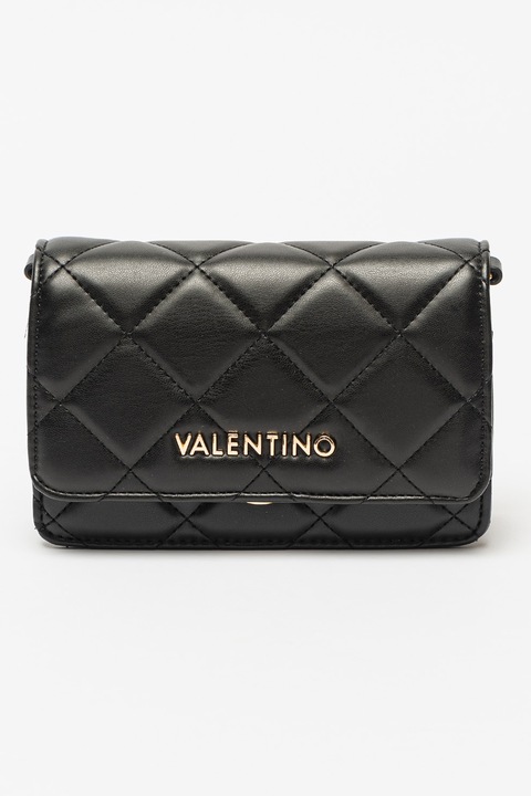 Valentino Bags, Geanta crossbody de piele ecologica Ocarina, Negru