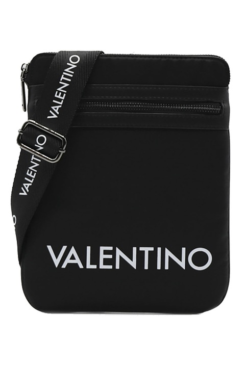 Valentino Bags, Keresztpántos táska logóval, Fekete, Fehér