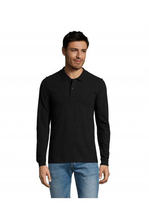 Мъжка блуза, поло, Sol's Perfect Lsl So02087, Черен