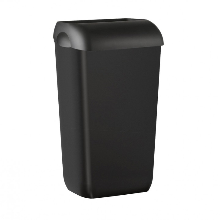 Кош за боклук Mar Plast стенен A74401NE с капак 23 литра черен