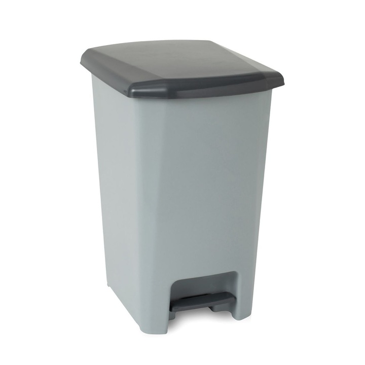 Кошче за боклук на педали SLIM, пластмасово, ЕКО антрацит, 25L