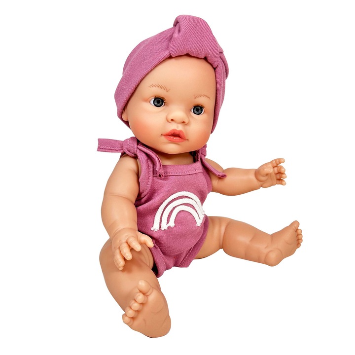 Кукла Nines D'Onil, Joy, без коса, с розова лента за глава, аромат на ванилия, 37 см