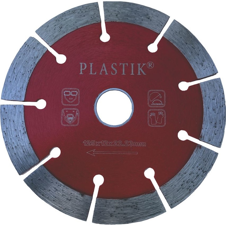 Disc diamantat segmentat 125 mm pentru taiere bruta