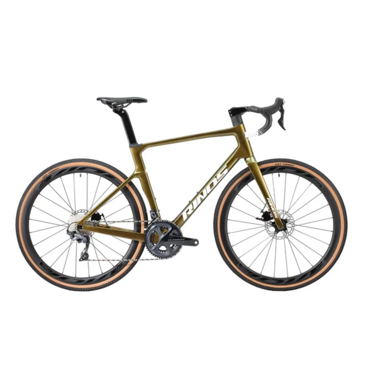 Велосипед за каране по чакъл RINOS Carbon Sandman5.0 Shimano R8000 Ultegra, Размер на рамка 53 см, Златист цвят