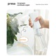Recipient cu pulverizator, AKESON, pulverizare fina, transparenta cu declansator alb, 200ml