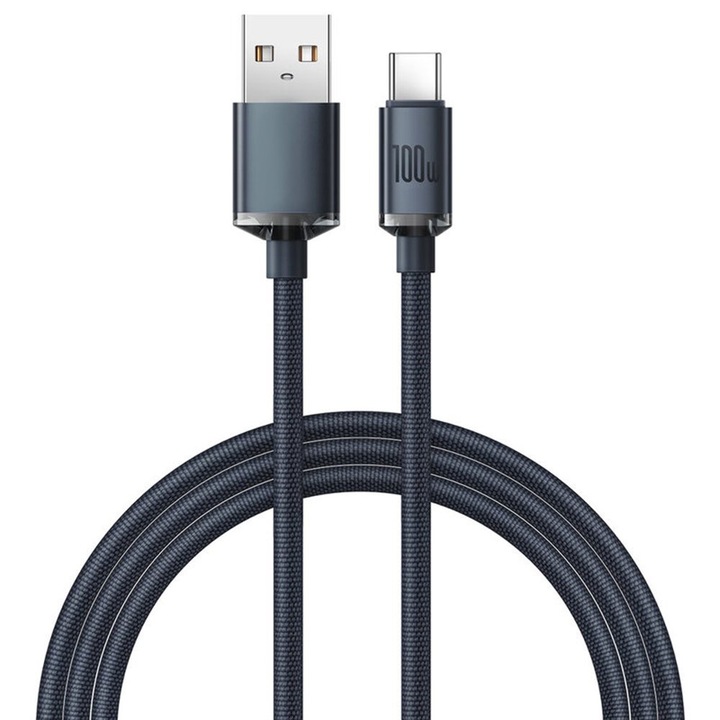 Kábel adattáp USB Type-C-hez 100 W, GEAR Power, 2m, M54, PVC, Deep Dark