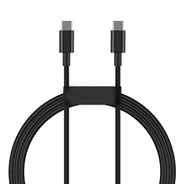 Cablu Data Power Type-C la Type-C 100W, GEAR Protect, 1m, M48, Silicon Flex, Deep Dark