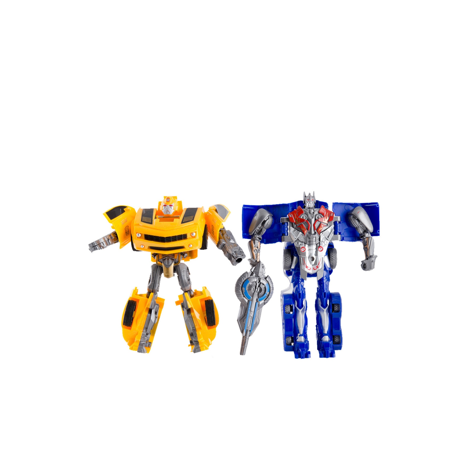 Set 2 roboti Transformers, Optimus prime si Bumblebee, 2 in 1