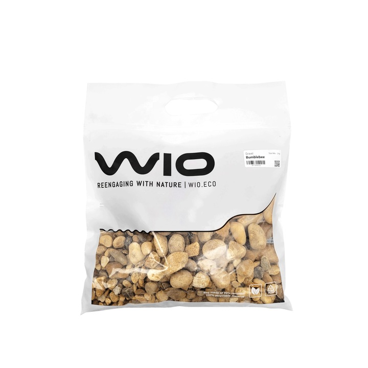 Kavics dekoráció akváriumba és terráriumba, Wio, Bumblebee Gravel Mix, 2 kg, 3-40 mm