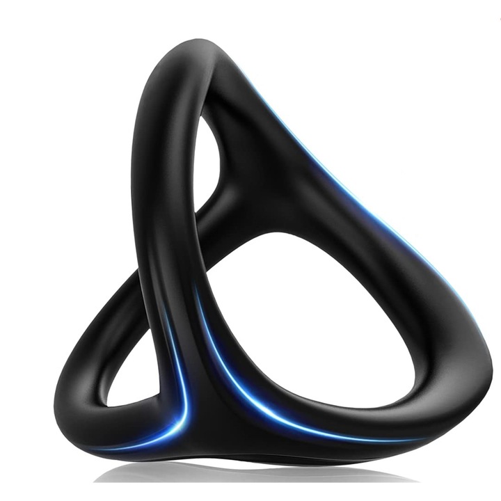 MAOYONG Inel Penis din Silicone pentru Mentinerea Erectiei, Set 3 in 1, Ultra-Moale si Elastice, Penis Enlargers, Sex Toy pentru Adult Male