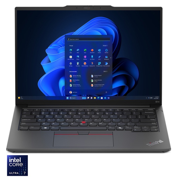 Laptop Lenovo ThinkPad E14 Gen 6 cu procesor Intel® Core™ Ultra 7 155H pana la 4.8GHz, 14", WUXGA, IPS, 32GB DDR5, 1TB SSD, Intel® Arc™ Graphics, Windows 11 Pro, Black, 3y Courier or Carry-in