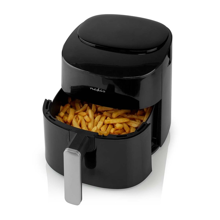 Nedis xxxl Forró Levegős Sütő 7, 2 l Időzítő: 240 min Előre beállított programok száma: 8 Digitális, Fekete kaaf170bk hot air fryer 1800w