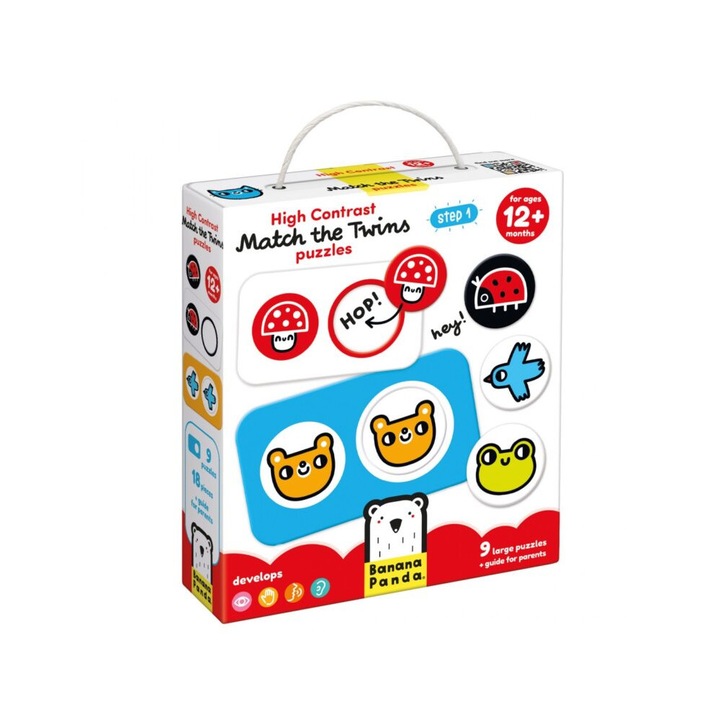 Kirakó, Banánpanda, Nagy Kontrasztú, Többszínű, 16,5x19x5cm, 12 hónapos kortól