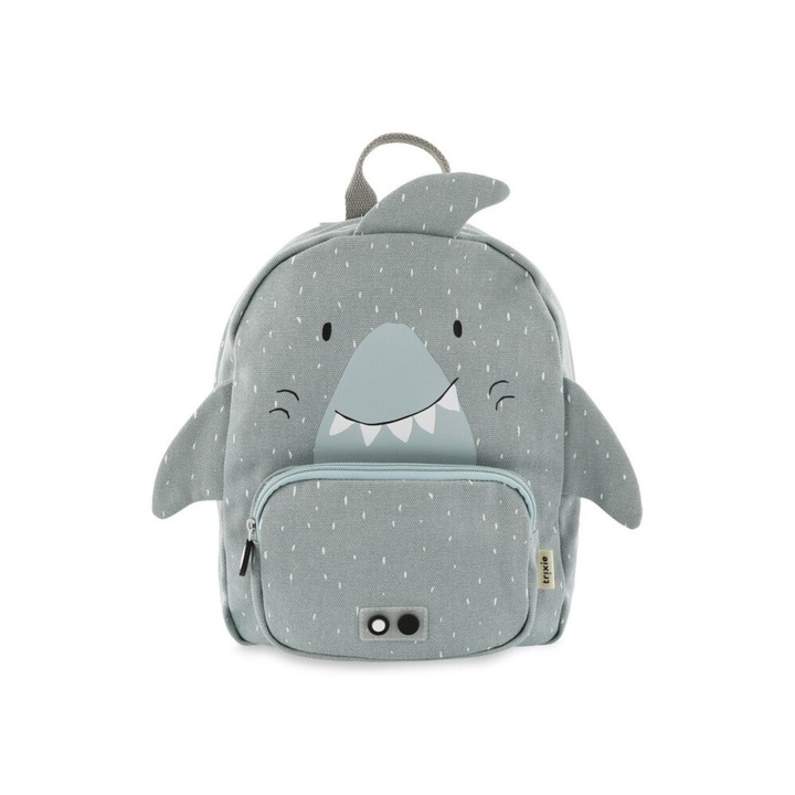 Rucsac rechin, Trixie, bumbac, hidrofug, 31 x 23 x 10 cm, multicolor