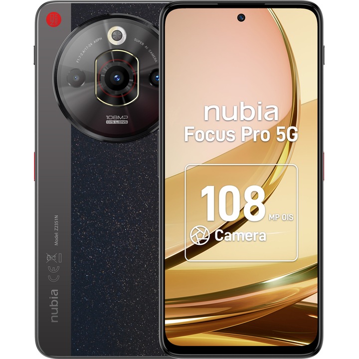 Смартфон ZTE nubia Focus PRO, Dual SIM, 256GB, 8GB RAM, 5G, Black
