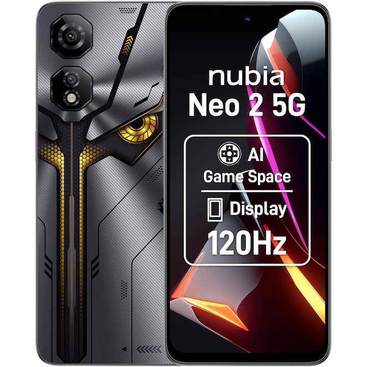 Смартфон ZTE nubia NEO 2, Dual SIM, 256GB, 8GB RAM, 5G, Storm Grey