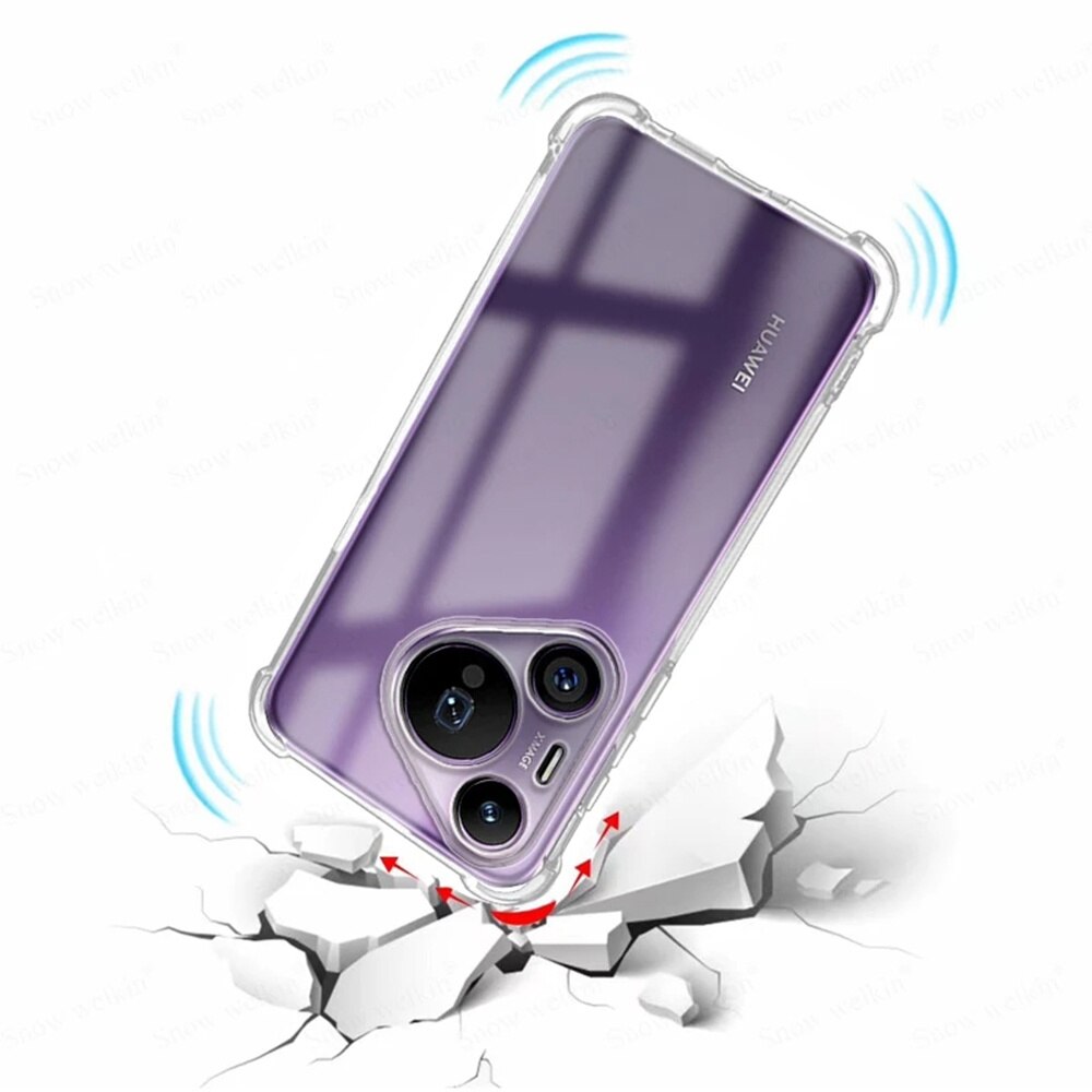 Husa Huawei Pura 70 Techsuit Shockproof Clear Silicone, transparenta