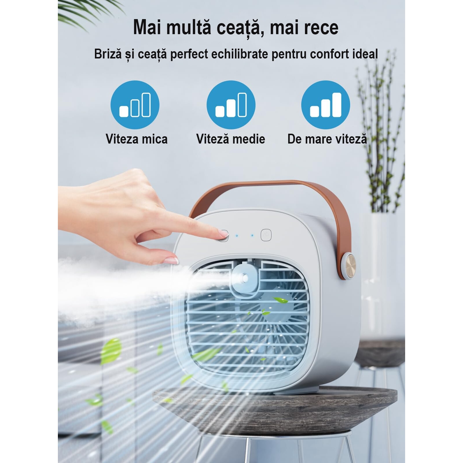 Mini Emag Mini Aer conditionat portabil cu 4 functii, racire, umidificare ...