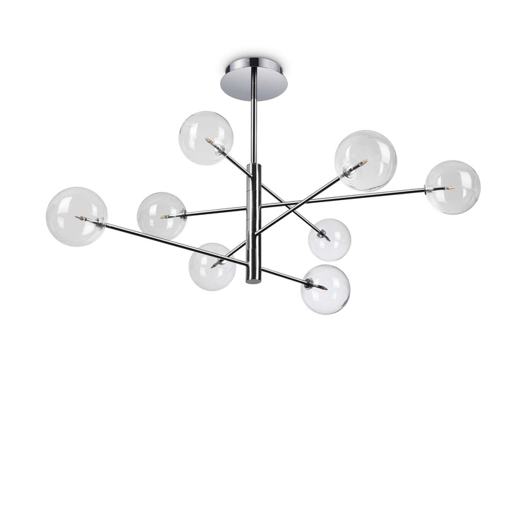 Полилей EQUINOXE SP8, хром, диаметър 128 см - Ideal Lux