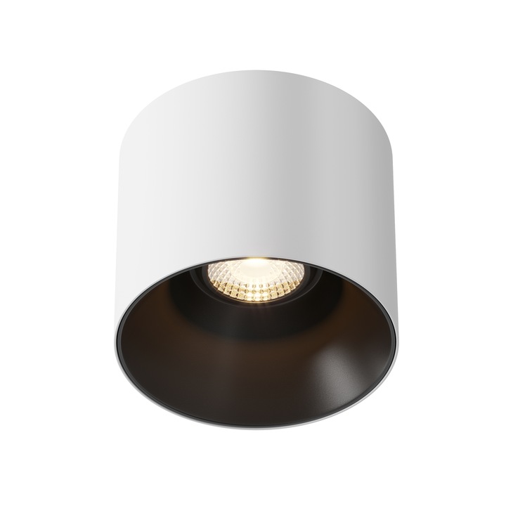 LED плафон Maytoni Technical Alfa LED, Бял, Черен, LED 15W, 1200lm 3000K