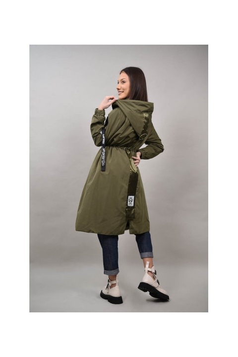 Geaca lunga tip trenci catena, Kaki