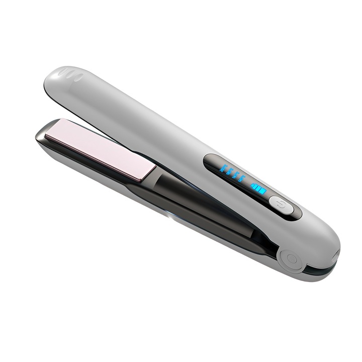 Placa de Par fara Fir, Adaptor Tip C, 4 Trepte de Temperatura, Tensiune 5V, Capacitate Baterie 5000 mAh, Indreptat, Ondulat, 23.5x3.3x4.5 cm, Alb