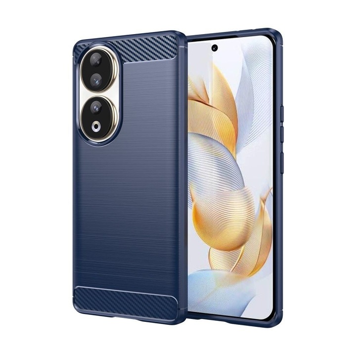 Honor 90 / Honor 80 tok - Techsuit Carbon Silicone - kék