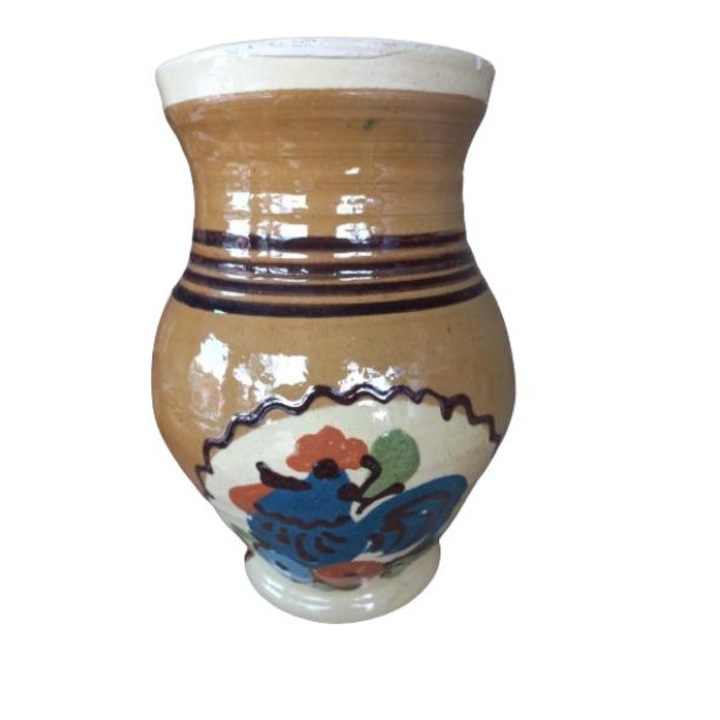 Barna kerámia tejes edény, kókuszos modell, Többszínű, 2l