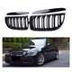 Set 2 Grile BMW Radus, Seria 3 E90 E91 2005-08 Nari Duble M, Negru Lucios Pre-lci Nonfacelift