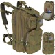 Раница туристическа, Trizand® 44 x 28 x 16 см, военна