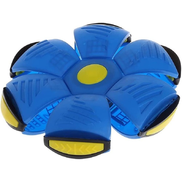 Minge Turtita de Jucarie, Lumini, Model OZN, Albastru, Pentru Copii, 23 cm, Dalimag