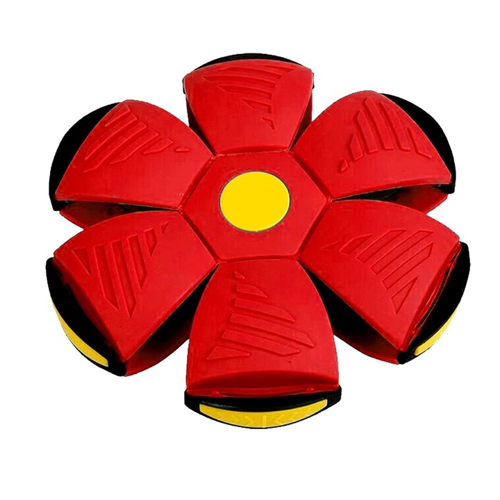 Minge Turtita de Jucarie, Lumini, Model OZN, Rosu, Pentru Copii, 23 cm, Dalimag