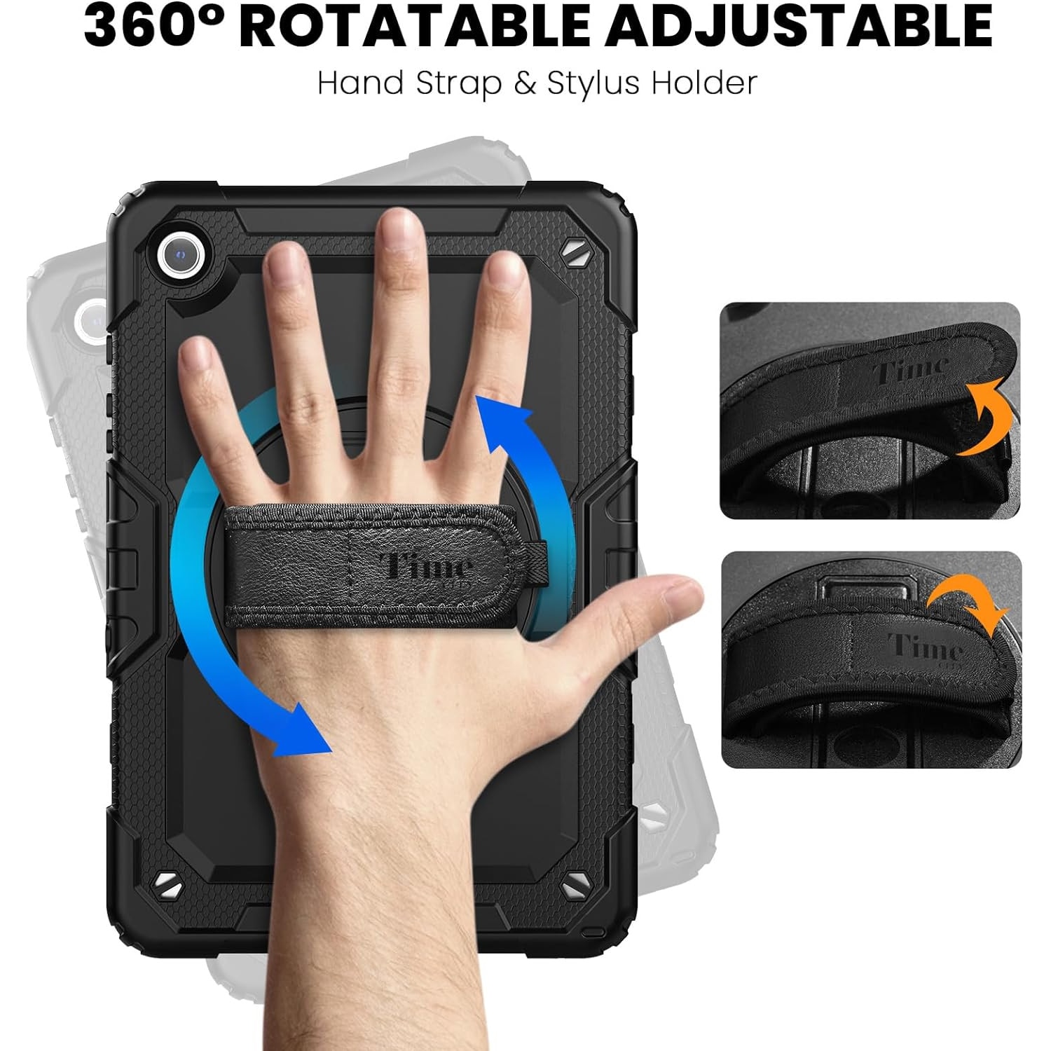 Pachet 360: Husa cu folie integrata pentru Samsung Galaxy Tab A11 Plus / A9+ Plus 11 inch Shockproof Armor, negru