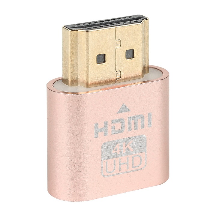 HDMI Dummy Plug Adapter, 4K, arany